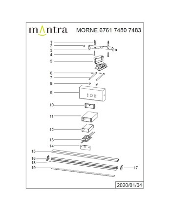 MORNE * APLIQUE IP44 NEGRO 16W